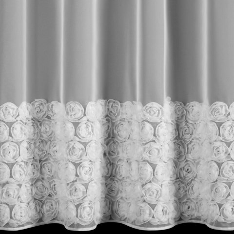 ZASŁONA GOTOWA ROSES 3 NA TAŚMIE 140 X 270 CM BIAŁY
