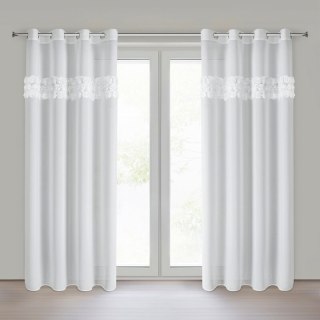 ZASŁONA GOTOWA ROSES 9 140 X 250 CM BIAŁY