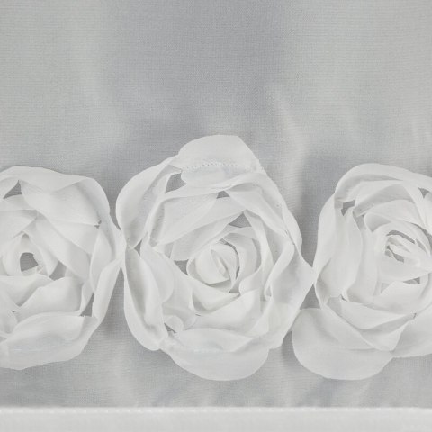 ZASŁONA GOTOWA ROSES NA TAŚMIE 140 X 270 CM BIAŁY