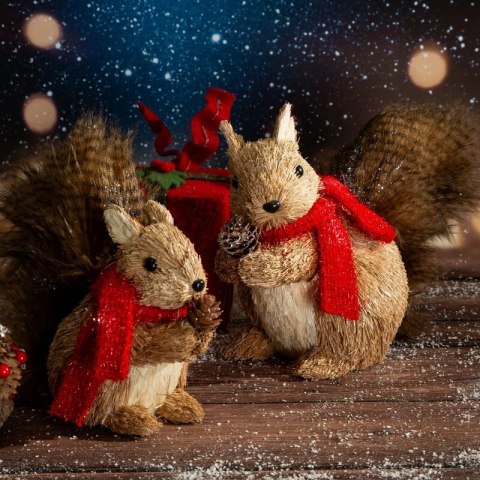 FIGURKA ŚWIĄTECZNA 17 X 10 X 20 CM BRĄZOWY