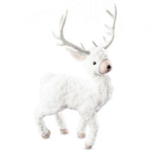 FIGURKA ŚWIĄTECZNA 27 X 13 X 48 CM BIAŁY