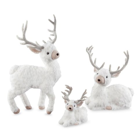 FIGURKA ŚWIĄTECZNA 27 X 13 X 48 CM BIAŁY