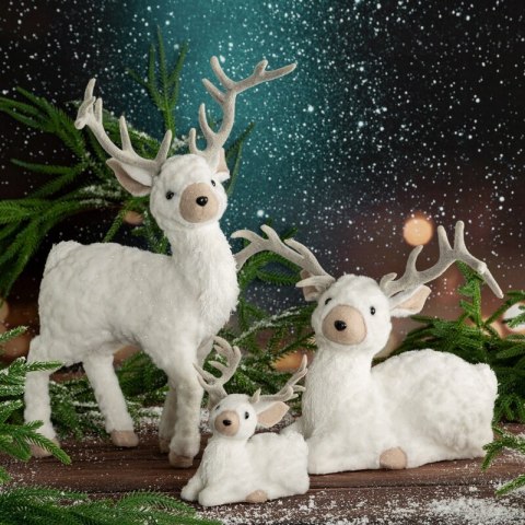 FIGURKA ŚWIĄTECZNA 27 X 13 X 48 CM BIAŁY