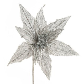 KWIAT ŚWIĄTECZNY 288 27 X 27 CM SREBRNY