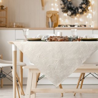 OBRUS ŚWIĄTECZNY 08 85 X 85 CM BEŻOWY