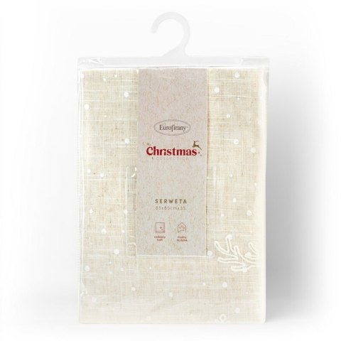 OBRUS ŚWIĄTECZNY 08 85 X 85 CM BEŻOWY
