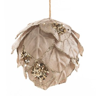 OZDOBA ŚWIĄTECZNA 551 12 X 12 X 13 CM BEŻOWY