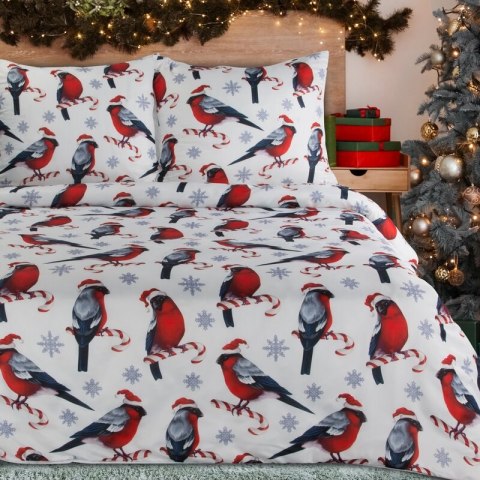 ŚWIĄTECZNY KOMPLET POŚCIELI MELODY 160 X 200 CM BIAŁY