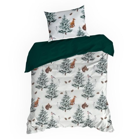 ŚWIĄTECZNY KOMPLET POŚCIELI ROLAND 160 X 200 CM BIAŁY