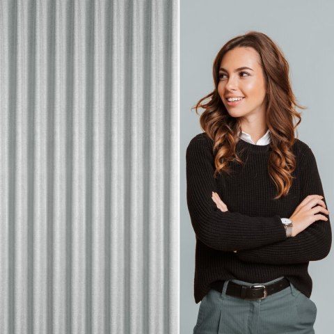 ZASŁONA GOTOWA NELISA 125 X 270 CM SREBRNY