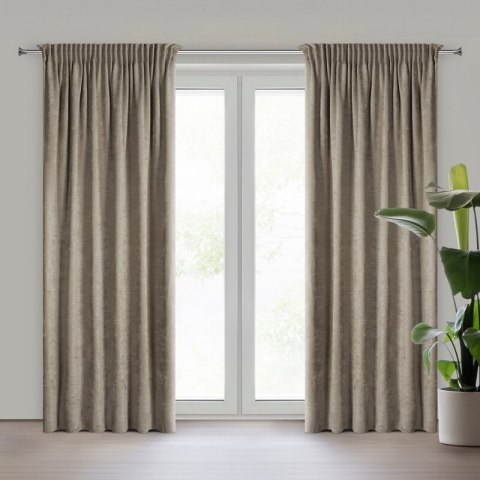 ZASŁONA GOTOWA VANI NA TAŚMIE 140 X 270 CM BEŻOWY