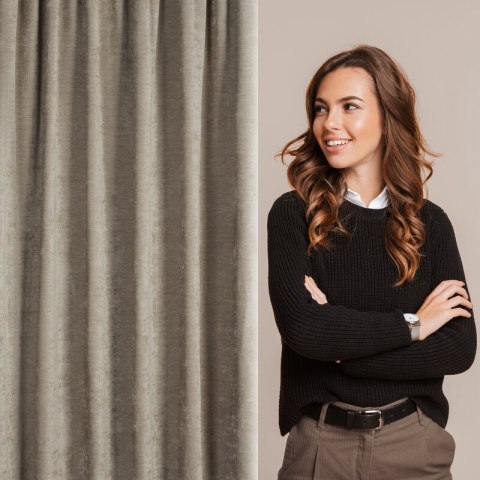 ZASŁONA GOTOWA VANI NA TAŚMIE 140 X 270 CM BEŻOWY