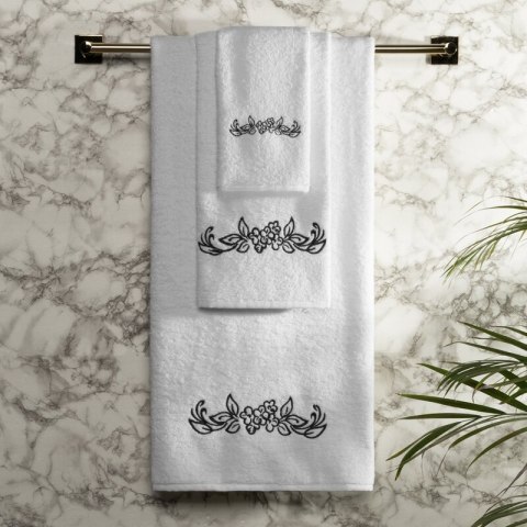 KOMPLET RĘCZNIKÓW 3 30X50 CM, 50X90 CM, 70X140 CM BIAŁY