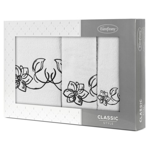 KOMPLET RĘCZNIKÓW 3 56 X 36 X 7 CM BIAŁY