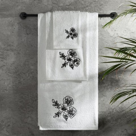 KOMPLET RĘCZNIKÓW 3 56 X 36 X 7 CM BIAŁY