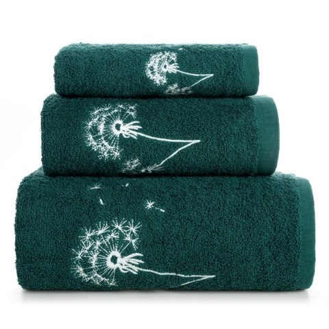 KOMPLET RĘCZNIKÓW 3 56 X 36 X 7 CM CIEMNOZIELONY