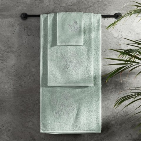 KOMPLET RĘCZNIKÓW 3 56 X 36 X 7 CM SREBRNY