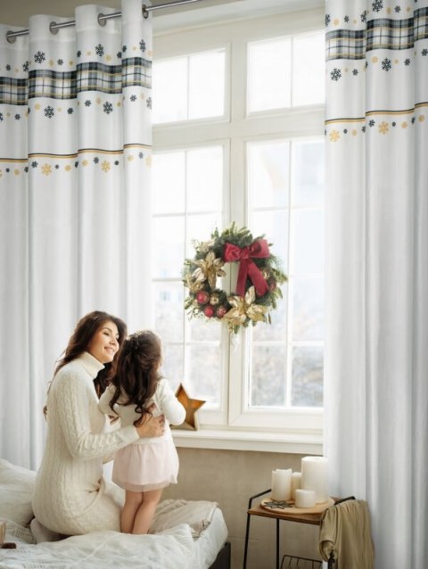 ZASŁONA ŚWIATECZNA ANGEL03 140 X 250 CM BIAŁY