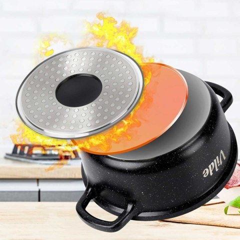 GARNEK GRANITOWY 1,2L 16cm Z POKRYWĄ Z AROMATYZEREM TERRUNA 199103