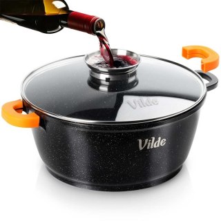 GARNEK GRANITOWY 5,8L 28cm Z POKRYWĄ Z AROMATYZEREM TERRUNA 199106