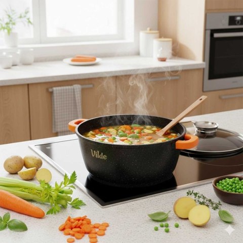 GARNEK GRANITOWY 5,8L 28cm Z POKRYWĄ Z AROMATYZEREM TERRUNA 199106