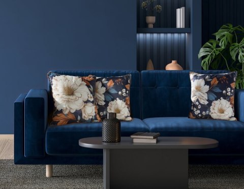 POSZEWKA FIORA2 45 X 45 CM GRANATOWY