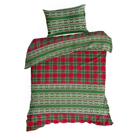 ŚWIĄTECZNY KOMPLET POŚCIELI AURORA 140 X 200 CM ZIELONY