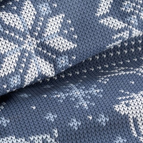 ŚWIĄTECZNY KOMPLET POŚCIELI FJORD 160 X 200 CM GRANATOWY