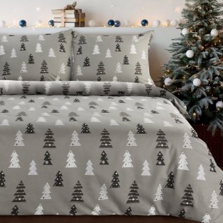 ŚWIĄTECZNY KOMPLET POŚCIELI LENON 160 X 200 CM STALOWY