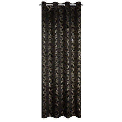 ZASŁONA GOTOWA D91 POLI 140 X 250 CM CZARNY