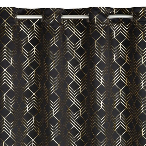 ZASŁONA GOTOWA D91 POLI 140 X 250 CM CZARNY