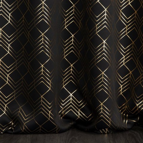 ZASŁONA GOTOWA D91 POLI 140 X 250 CM CZARNY