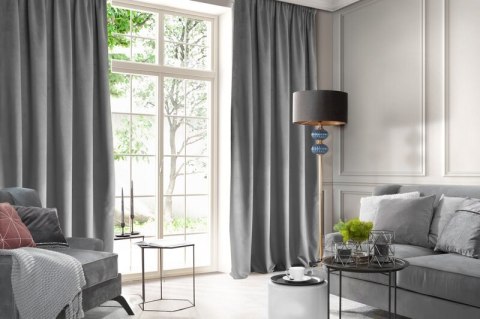 ZASŁONA GOTOWA D91 ROSA NA TAŚMIE 140 X 270 CM STALOWY