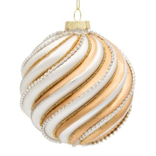 BOMBKA CHOINKOWA SZKLANA O 10 CM ZŁOTY