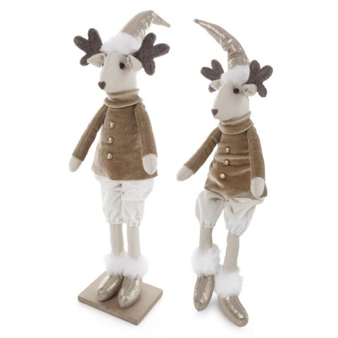 FIGURKA ŚWIĄTECZNA 6 X 10 X 32 CM SZAMPAŃSKI