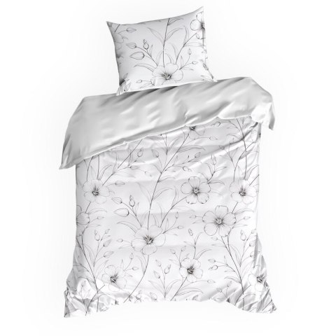 KOMPLET POŚCIELI SATYNOWEJ SPRING 64 220 X 200 CM BIAŁY