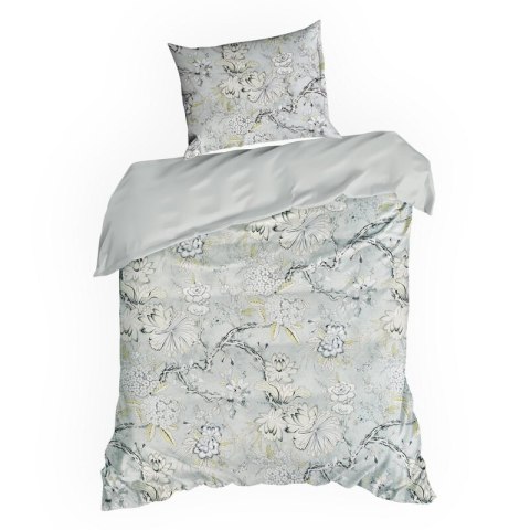 KOMPLET POŚCIELI SATYNOWEJ SPRING 72 160 X 200 CM JASNOSTALOWY