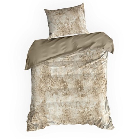 KOMPLET POŚCIELI SATYNOWEJ SPRING 77 140 X 200 CM JASNOBRĄZOWY