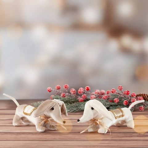 OZDOBA ŚWIĄTECZNA 555 20 X 6 X 8 CM KREMOWY