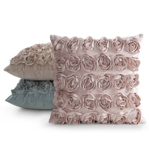 POSZEWKI ROSES 1 45 X 45 CM PUDROWY