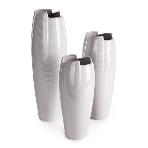 WAZON DEKORACYJNY HALI (01) 18 X 18 X 58 CM POPIELATY