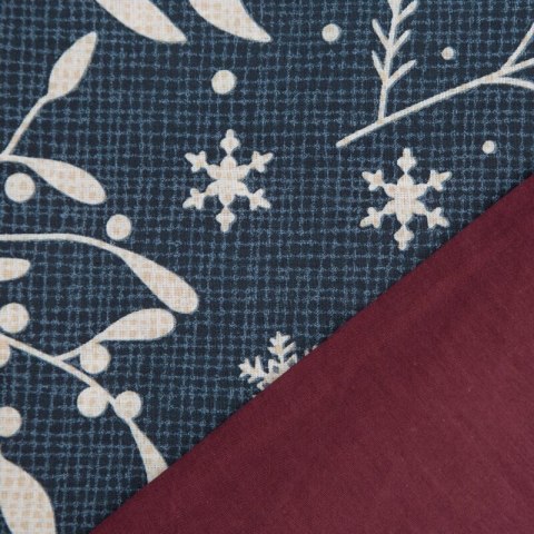 ŚWIĄTECZNY KOMPLET POŚCIELI KRISTY 220 X 200 CM GRANATOWY