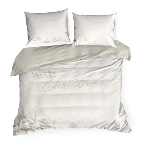 ŚWIĄTECZNY KOMPLET POŚCIELI SNOWFLAKE 140 X 200 CM BEŻOWY