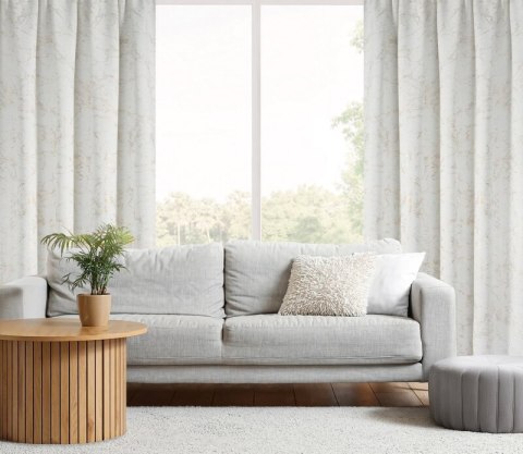 ZASŁONA GOTOWA MARLENE NA TAŚMIE 140 X 270 CM KREMOWY