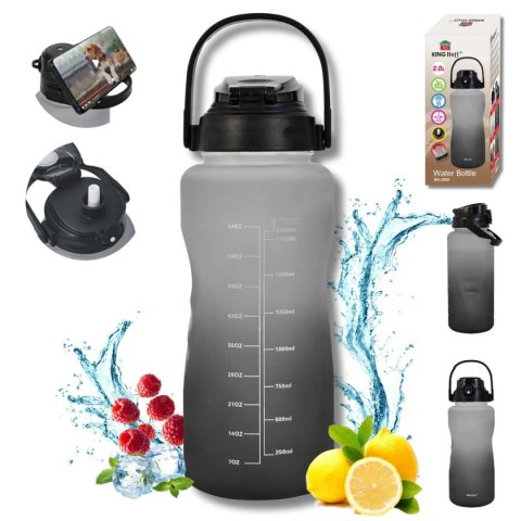 BUTELKA BIDON ZE SŁOMKĄ NA WODĘ 2L KINGHOFF KH-2009