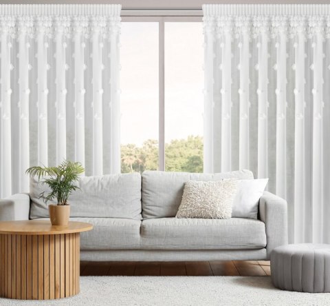 FIRANA GOTOWA DIANA 3 NA TAŚMIE 350 X 270 CM BIAŁY