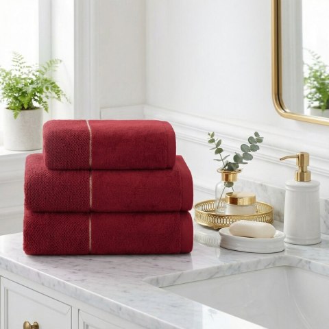 RĘCZNIK ARIA (06) 30 X 50 CM BORDOWY