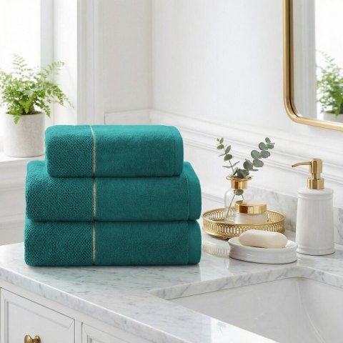 RĘCZNIK ARIA (07) 70 X 140 CM CIEMNOZIELONY