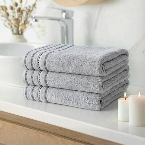 RĘCZNIK VENTO (02) 50 X 90 CM SREBRNY