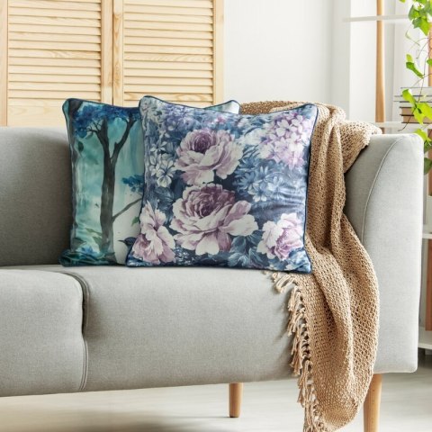 POSZEWKA VELVET 204 45 X 45 CM CIEMNONIEBIESKI